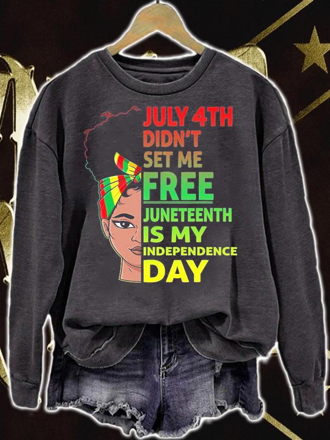 Juneteenth Black Queen Independence 1865 Freedom Woman Girls T-Shirt t-shirt sweatshirt