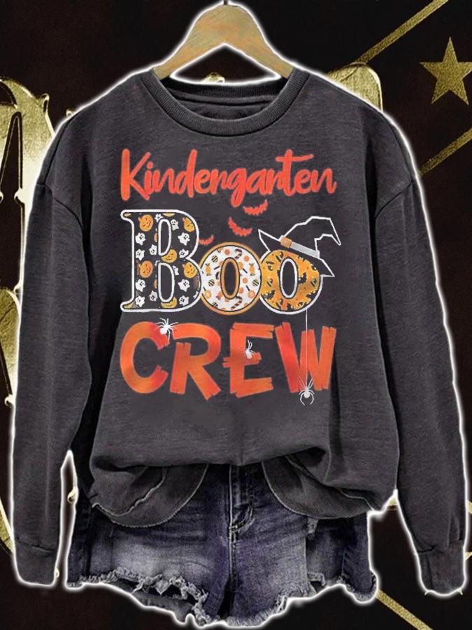 Kindergarten Boo Crew Teachers Students Halloween Costume Shirt t-shirt