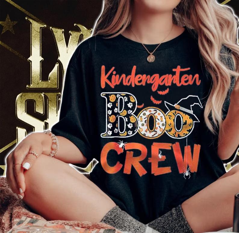 Kindergarten Boo Crew Teachers Students Halloween Costume Shirt t-shirt