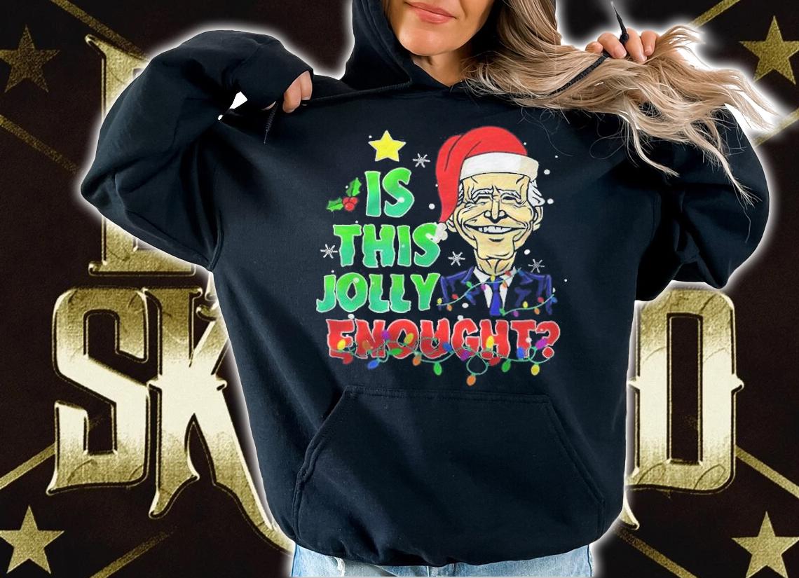 LGBFJB Community Is This Jolly Enough Christmas Santa Biden shirt t-shirt