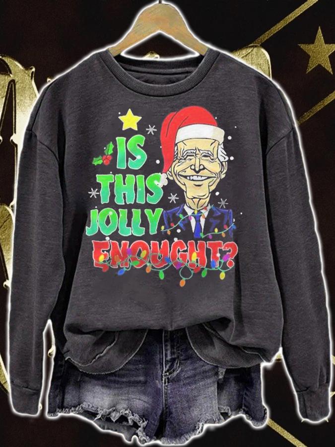 LGBFJB Community Is This Jolly Enough Christmas Santa Biden shirt t-shirt