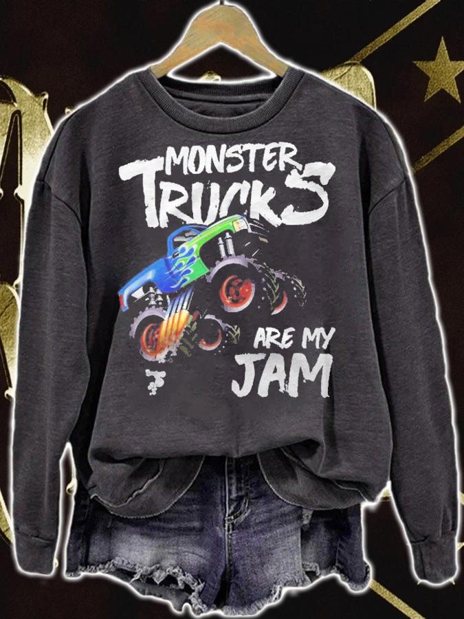 Monster Truck Are My Jam Vintage Retro Racing Trucks Lover Shirt t-shirt