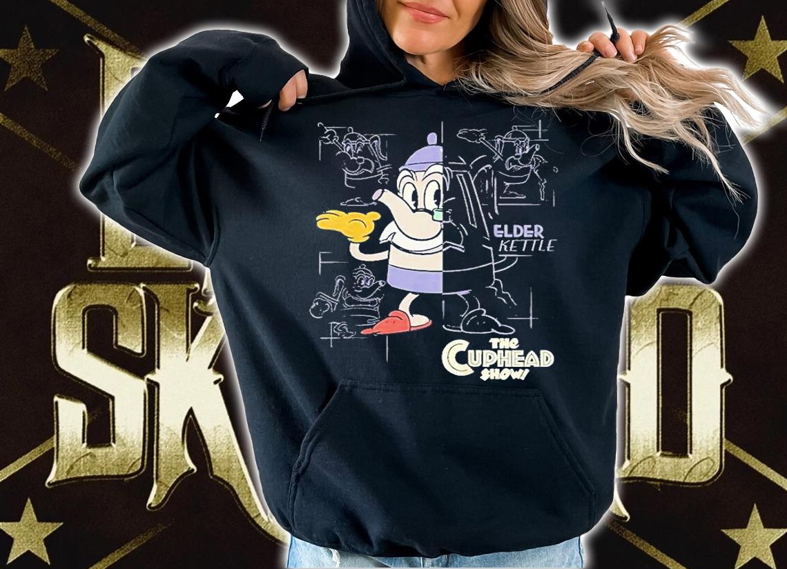 The Cuphead Show Elder Kettle Blueprint Poster T-Shirt t-shirt