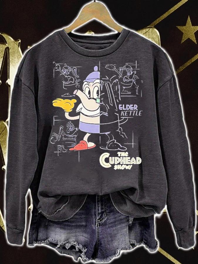 The Cuphead Show Elder Kettle Blueprint Poster T-Shirt t-shirt