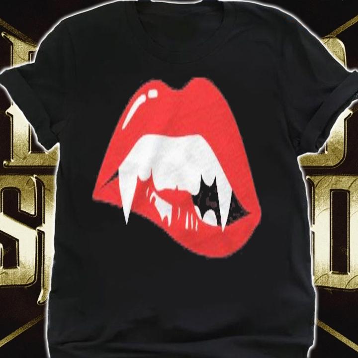 Vampire  Sexy Lips Teeth Lazy Halloween Costume Shirt t-shirt shirt