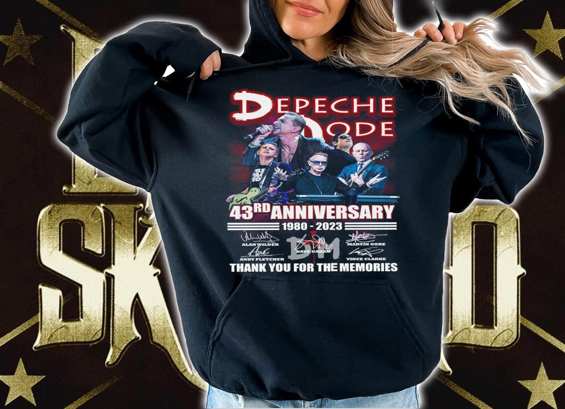 43rd Anniversary Depeche Mode 1980 2023 Thank You For The Memories t-shirt