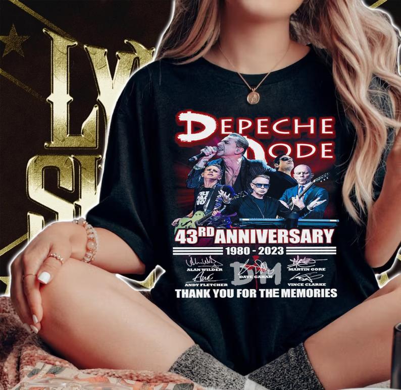 43rd Anniversary Depeche Mode 1980 2023 Thank You For The Memories t-shirt