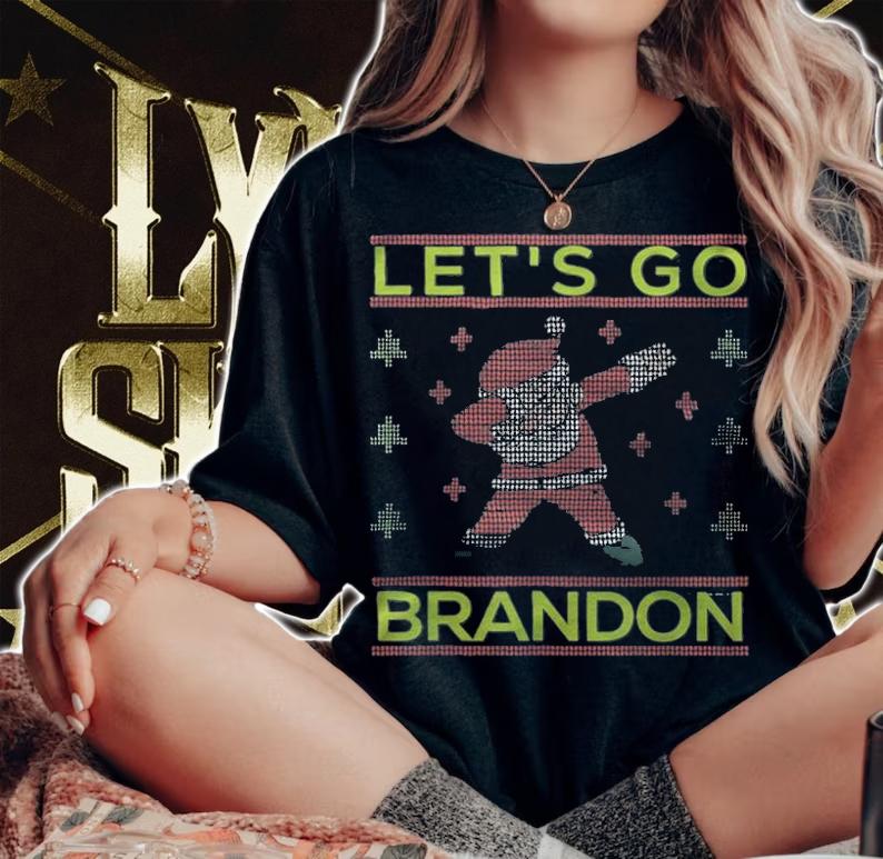 Hot let's Go Brandon Father Christmas T-Shirt t-shirt