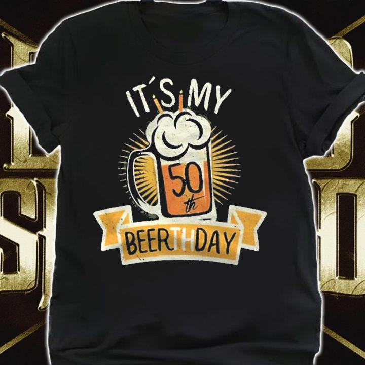 Its My 50Th Beerth Day Birthday Beer Candle shirt t-shirt