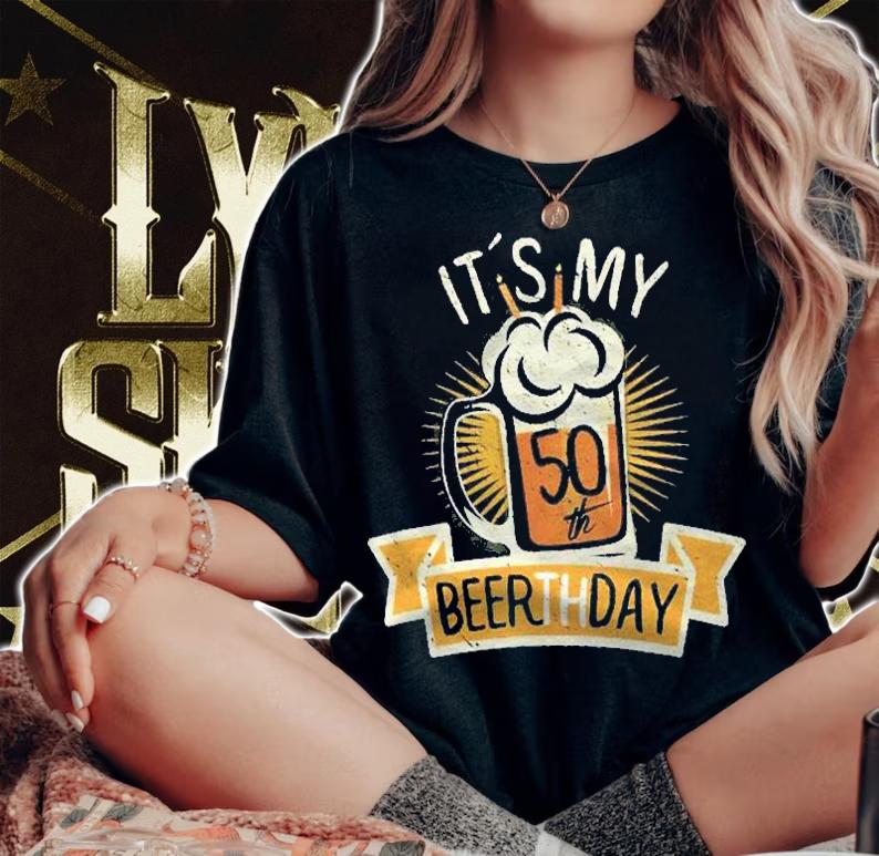 Its My 50Th Beerth Day Birthday Beer Candle shirt t-shirt
