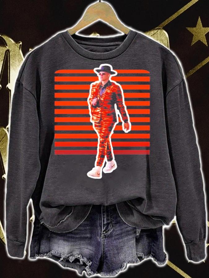 Joe Cool Burrow Tiger Print Suit Shirt t-shirt sweatshirt