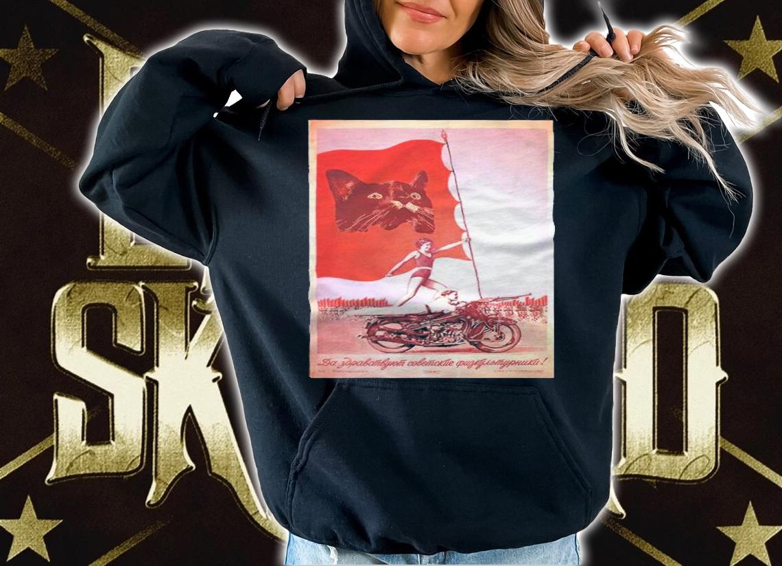 Red cat flag 90's Vintage T-shirt t-shirt