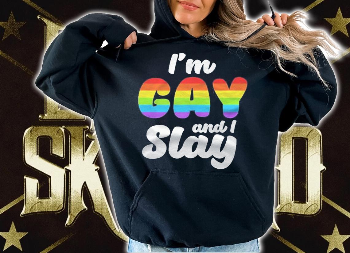 Im Gay And I Slay Shirt Lgbtq Funny Gay Lesbian Pride Men T-shirt t-shirt
