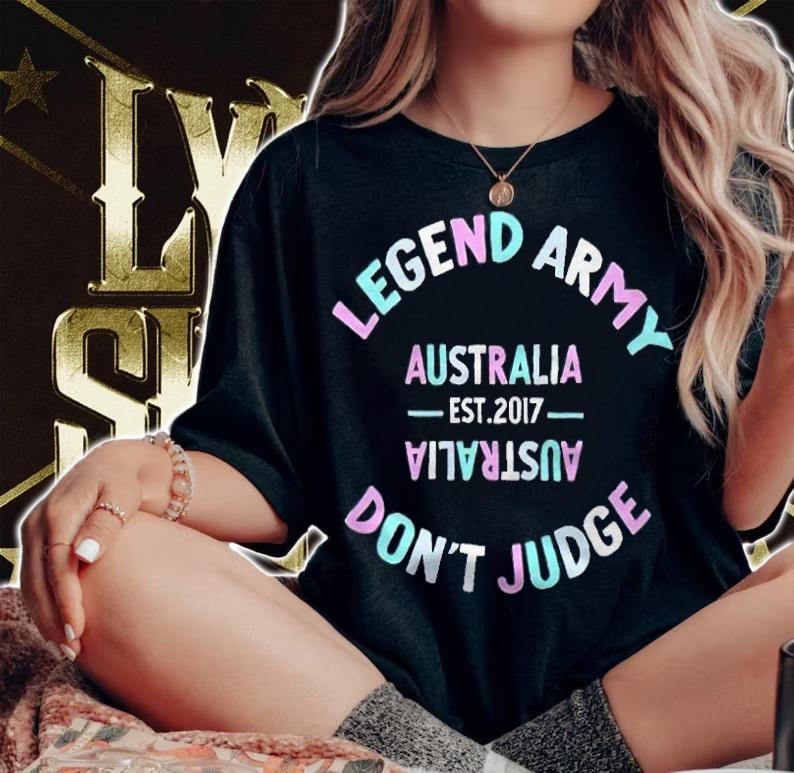 Legend Army don't judge Australia est 2017 T-shirt t-shirt