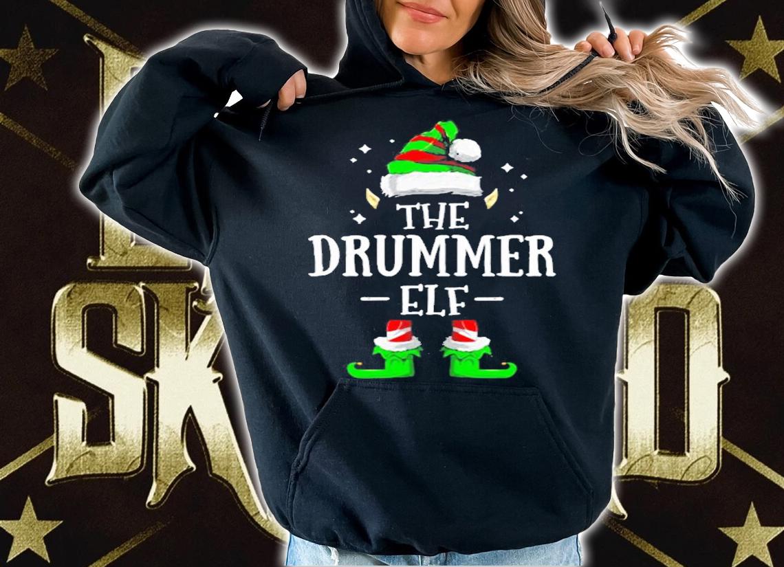 The Drummer Elf Matching Family Group Christmas Pajama T-Shirt t-shirt hoodie