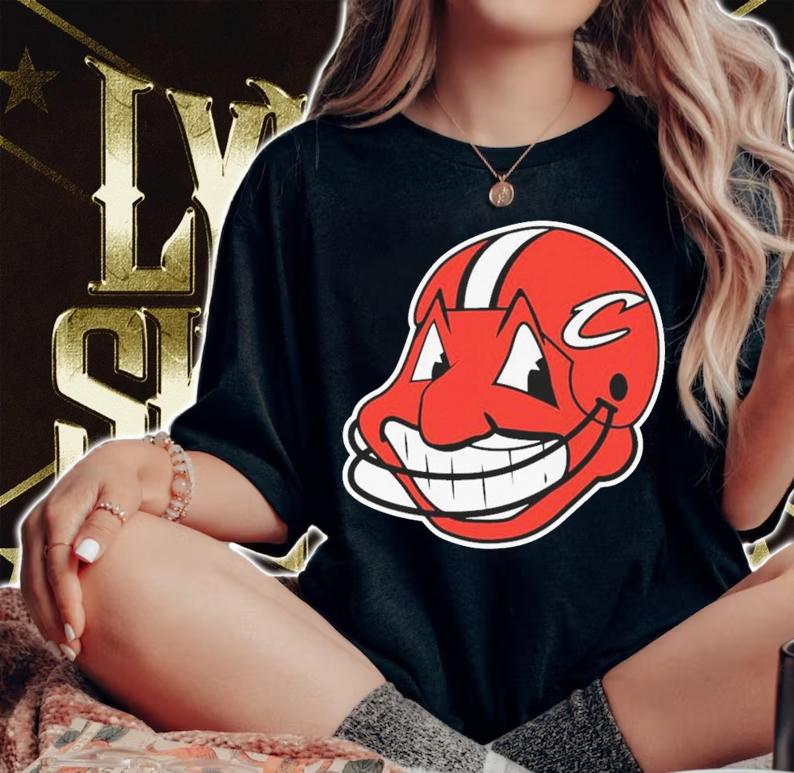 Cleveland Indians Mashup Cleveland Browns Logo t-shirt woman shirt