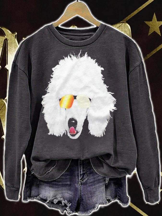 Cute Poodle White Poodle Dog Lover Mom Dad Gift Shirt t-shirt sweatshirt