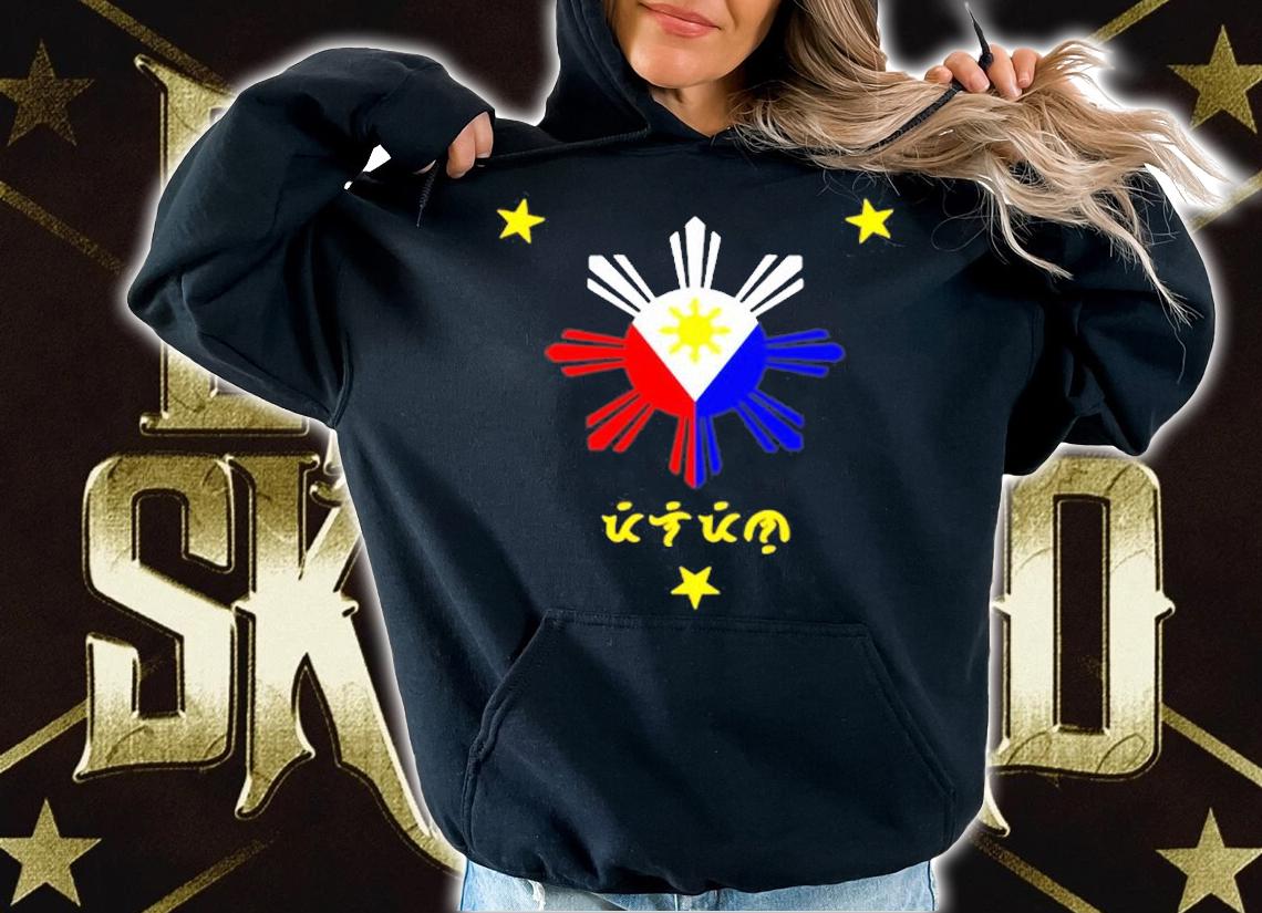 Philippines Flag Sun And Stars Filipino Baybayin Pinoy Pride T-Shirt t-shirt hoodie