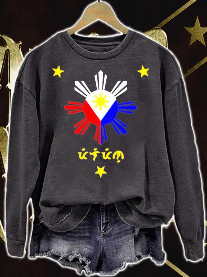 Philippines Flag Sun And Stars Filipino Baybayin Pinoy Pride T-Shirt t-shirt sweatshirt