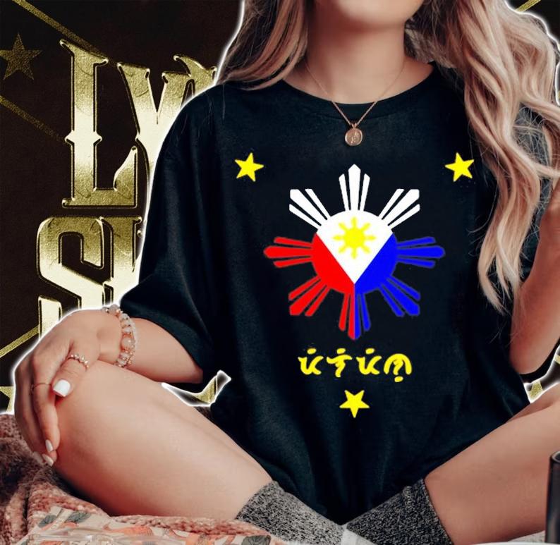 Philippines Flag Sun And Stars Filipino Baybayin Pinoy Pride T-Shirt t-shirt woman shirt