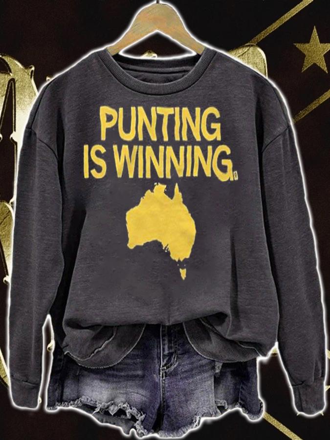 Punting is winning Australia map Taylor 9 T-shirt t-shirt