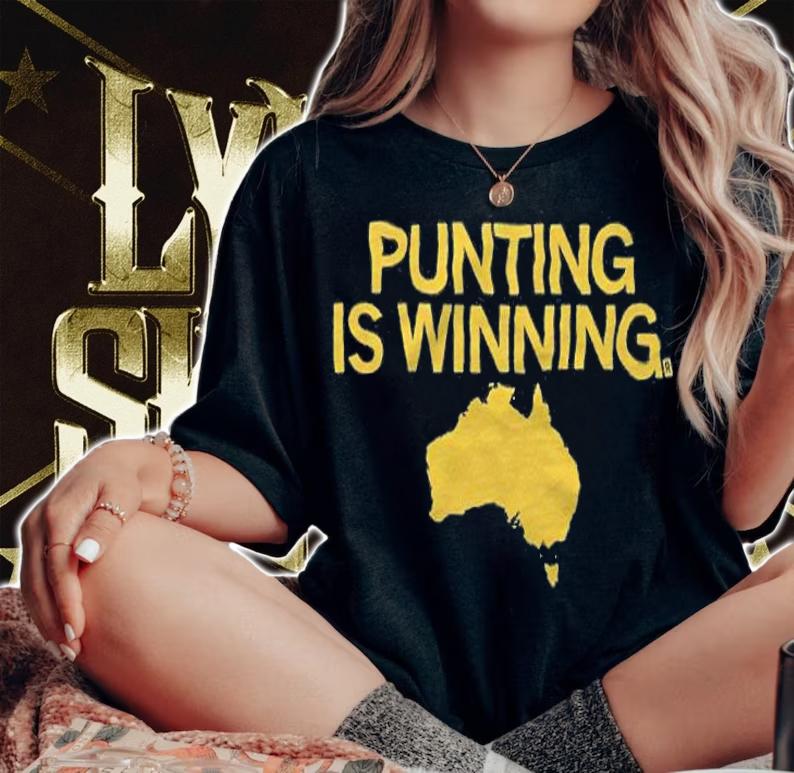 Punting is winning Australia map Taylor 9 T-shirt t-shirt