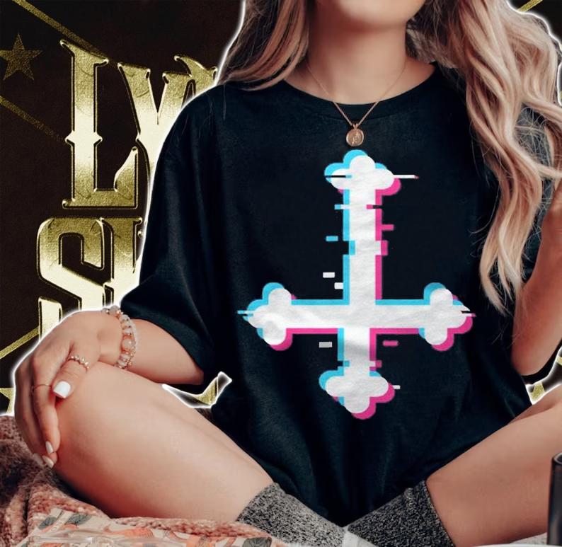 Satanic Symbol Turned Cross Vaporwave Aesthetic Shirt t-shirt