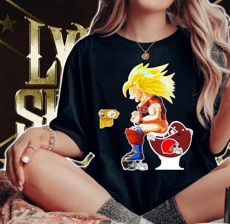 Son Goku Toilet Pittsburgh Steelers Cincinnati Bengals Cleveland Browns t-shirt woman shirt