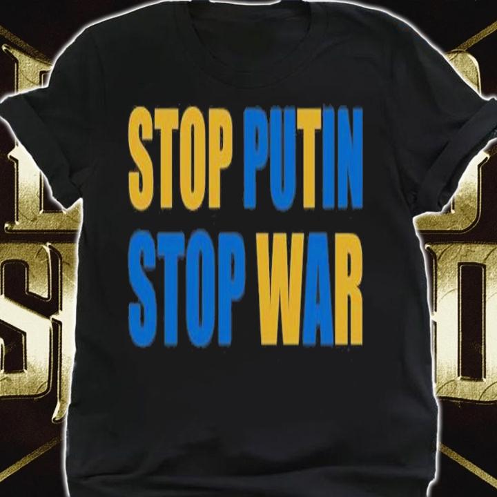 Stop Putin Stop War Yellow Blue T-Shirt t-shirt shirt