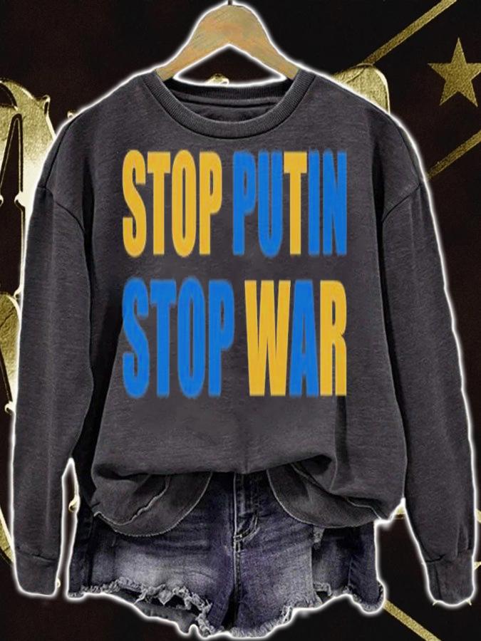 Stop Putin Stop War Yellow Blue T-Shirt t-shirt sweatshirt