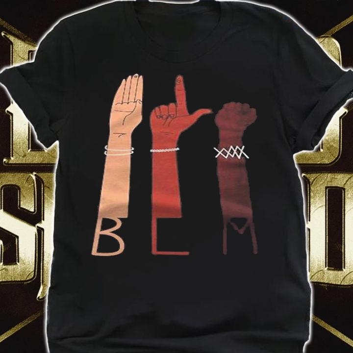 Womens Blm Design With Asl Sign Language Hands Black Lives Matter T-shirt t-shirt shirt