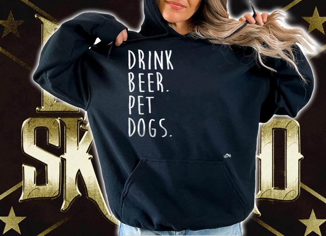 Drink Beer Pet Dogs Dog Lover T-shirt