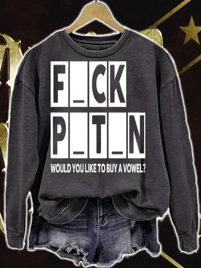 Fuck Putin Would You Like To Buy A Vowel Support Ukraine I Stand With Ukraine T-Shirt