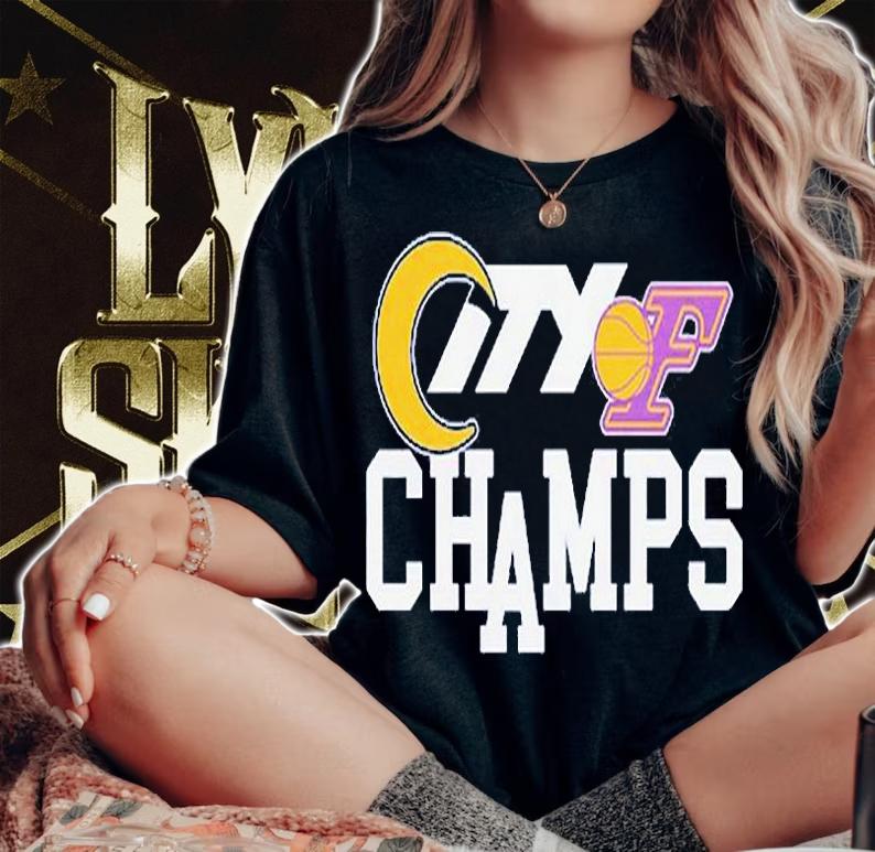 Los Angeles City Of Champions T-Shirt woman shirt