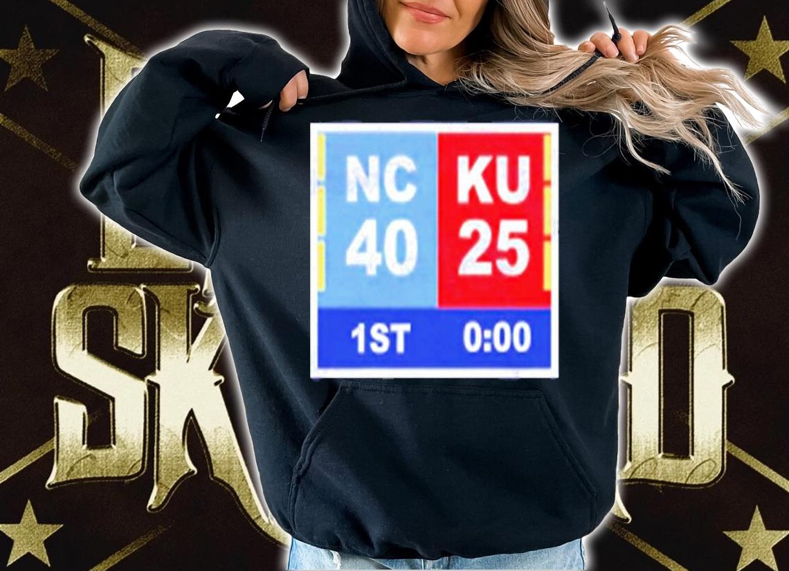 North Carolina Tar Heels Vs Kansas Jayhawks 40 25 1st Final Jayhawks Champions T-Shirt hoodie