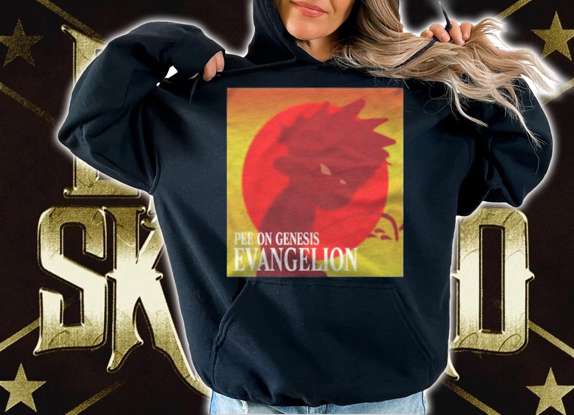 Pee On Genesis Evangelion Funny Anime Shirt