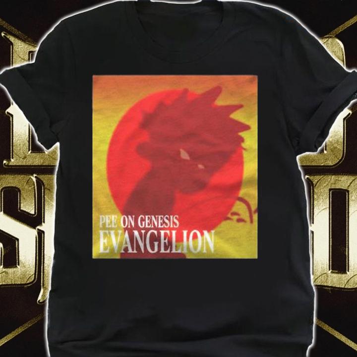 Pee On Genesis Evangelion Funny Anime Shirt