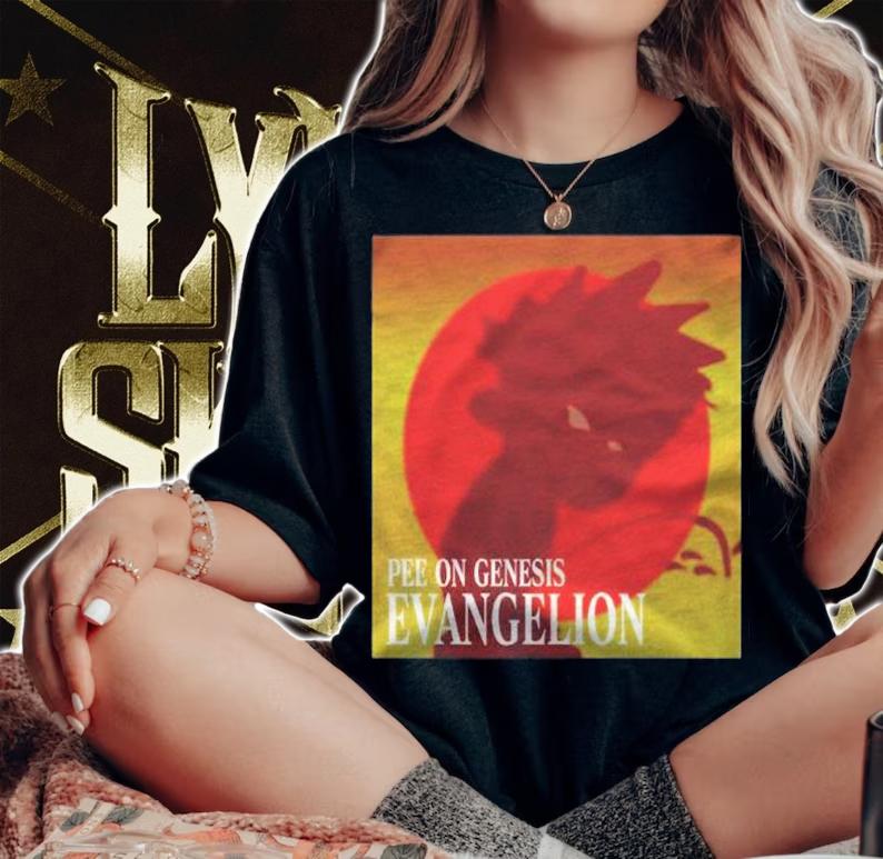 Pee On Genesis Evangelion Funny Anime Shirt