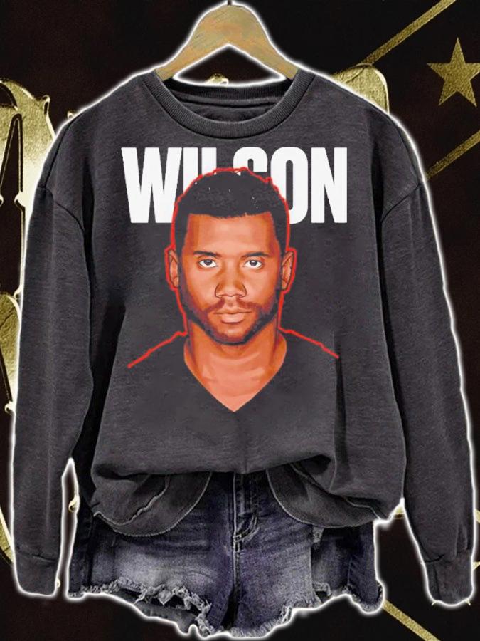 Russell Wilson Denver Game Face Football Shirt sweatshirt