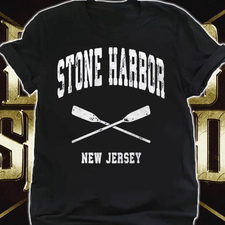 Stone Harbor New Jersey Vintage Nautical Crossed Oars Shirt shirt