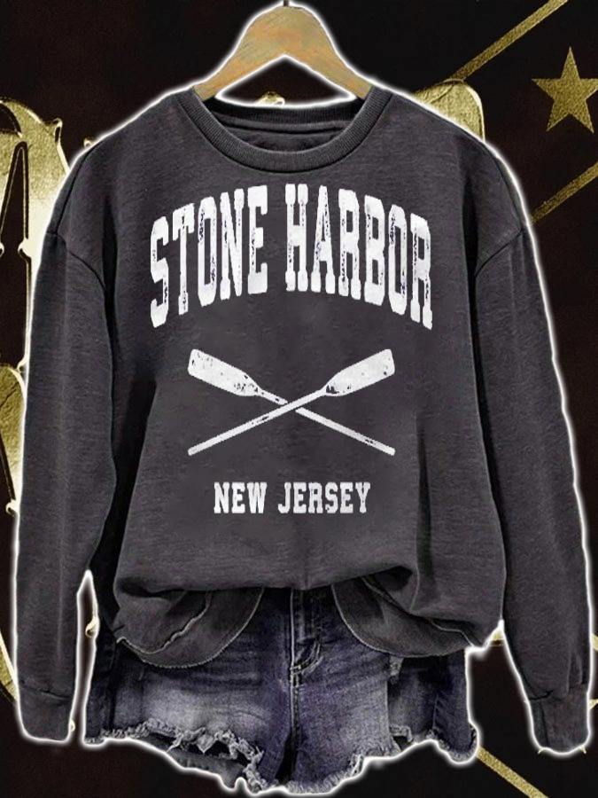 Stone Harbor New Jersey Vintage Nautical Crossed Oars Shirt sweatshirt