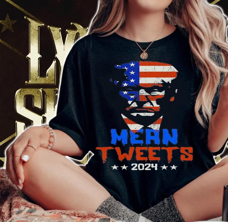 Vintage Anti Biden Trump 2024 Mean Tweets T-Shirt woman shirt