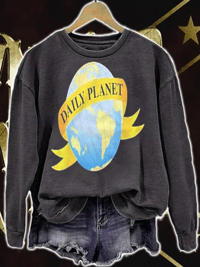 Womens Smallville Daily Planet Logo Shirt sweatshirt