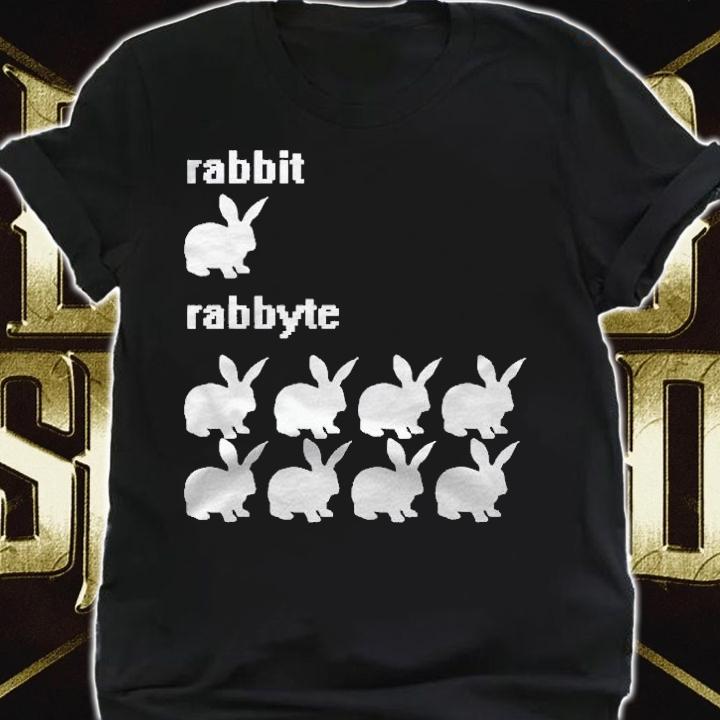 Nerdy Rabbit Bit Byte Computer Scientist Shirt shirt