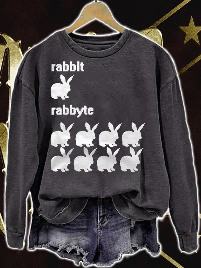 Nerdy Rabbit Bit Byte Computer Scientist Shirt sweatshirt