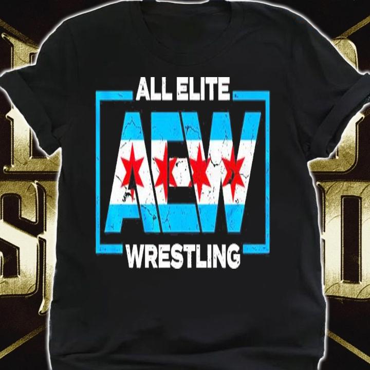 Chicago Flag PWT Retail Exclusive AEW Logo Shirt