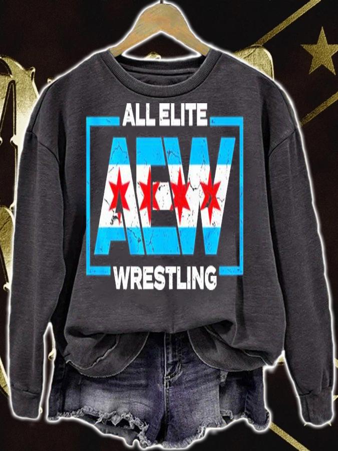 Chicago Flag PWT Retail Exclusive AEW Logo Shirt