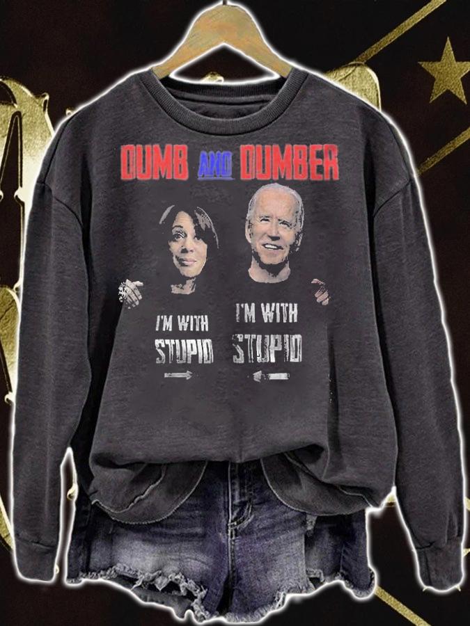 Dumb And Dumber Biden I'm Stupid Joe Biden And Kamala Harris T-Shirt