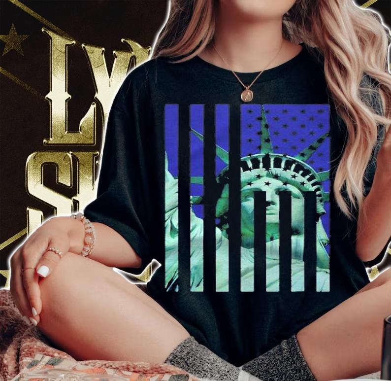 Statue Liberty Shirt American Flag Shirt Proud American T-shirt woman shirt