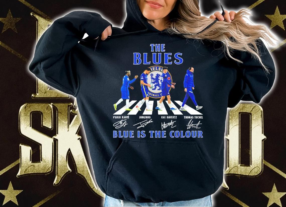 Chelsea FC The Blues Abbey Road Blue Is The Colour Signatures t-shirt hoodie
